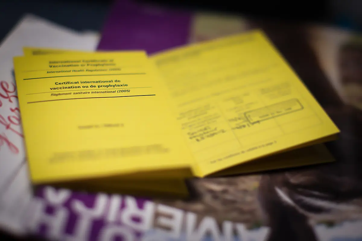 Vaksinesertifikat for vaksine mot gulfeber